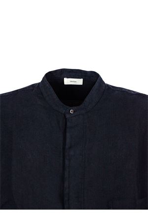 Dark blue linen shirt MAURO GRIFONI | G6AB0011ABU88G